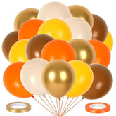 100pcs Fall Thanksgiving Balloons Yellow Orange 12 Inch Rubber Balloons for Autumn Party
