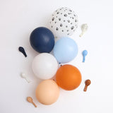 Balloons Garland,91Pcs Dog Paw Print Daisy Flower Cream Peach Matte Navy Blue Retro Burnt Orange Latex Balloons For Birthday Enagment Garden Pet Birthday Wedding Christmas Day Decorations