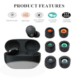 Foam Eartips For Sony Wf-1000Xm5 Headphones,S/M/L 3 Sizes 3 Pairs Polyurethane Memory Foam Earbuds Tips,High Sound Insulation And Anti-Slip Ear Tips.