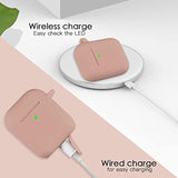 Case Fit For Airpod 1St/2Nd Generation With Cute Bling Keychain,Ipods Silione Cover Compatible For Apple Air Pod/Ipod 2 And 1 Gen Case,Led Visible,For Women And Girls,Milk Tea