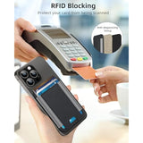 MagSafe Wallet, Magnetic Leather Card Holder for iPhone 15/14/13/12, RFID, Black