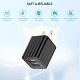 Iphone Fast Charger,2Pack Dual Port Wall Charger With Fast Charging 6.6Ft Long Nylon Braided Usb To Lightning Cable Cord Double Wall Charger Adapter Block Plug For Iphone 14 13 12 Pro Max 11 Se Ipad