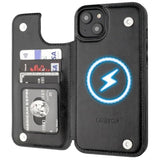 Magsafe Compatible Wallet Case for iPhone 14 Plus, Black