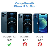 JETech Privacy Screen Protector for iPhone 12 Pro Max 6.7-Inch with Camera Lens Protector, Anti Spy Tempered Glass Film, 2-Pack Each
