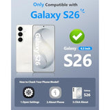 Samsung Galaxy S26 Case Wallet with Card Holder, Dark Purple - Protective Phone Case with Card Slots and Cash Storage