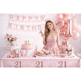 21St Birthday Table Cover – 4 Pack Happy Birthday Plastic Tablecloth – Black & Gold Disposable Party Table Covers – 54" X 108" Waterproof For 21 Birthday Decorations & Supplies