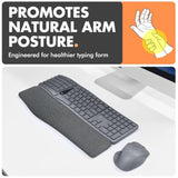 X9 Split Ergonomic Keyboard Mouse Wireless Combo - Type Comfortably Longer - 2.4G/Bluetooth Ergo Keyboard Mouse Wireless, Silent Keys, Wrist Rest, Multi-Device, Rechargeable For Laptop, Pc, Mac - Gray