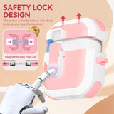 With Safety Lock For Airpods 4Th Generation Case 2024, Unique Cute Kawaii Pink Airpod 4 Case With Cleaning Kit And Keychain, Ipod 4 Case For Women Girls Kids - Pink