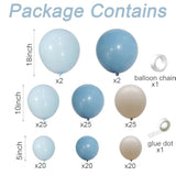 Dusty Blue White Sand Balloon Arch Garland Kit 141Pcs Slate Fog Baby Blue Sand White Beige Cream Balloons For Boy Girl Birthday Bear Theme Baby Shower Gender Reveal Bridal Wedding Party Decorations