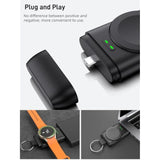 For Samsung Galaxy Watch Charger For 8/7/6/5/4/3/Ultra/Active2 - Usb-C Travel Wireless Charger,1400Mah Compact Power Bank With Keychain (Fits Galaxy Watch 8 Ultra/Classic)