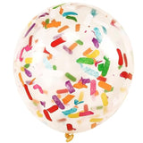 25 Pcs Rainbow Confetti Balloons, 12 Inch Thickened Clear Latex Balloon With Confetti Inside For Birthday Party Baby Shower Graduation Engagement Bridal Shower Decorations Supplies (Long Confetti)