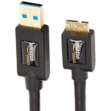 Usb 3.0 Cable, Type Usb-A Male To Micro Usb, 6 Feet (1.8 Meters), Black