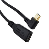 Angled Usb C To Mini 5P Usb,Type C Female To Mini Usb Male Convert Connector Support Charge & Data Sync Cable (Right Angled)