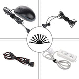 Cable Management Box With 10 Cable Ties, Organizer Box For Power Strips, Surge Protectors, Chargers, Adapters, Tv Computer Wires Cable Hider Box For Home/Office (Small/White)