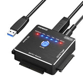Sata/Ide To Usb 3.0 Adapter, Hard Drive Adapter Cable For Universal 2.5/3.5 In