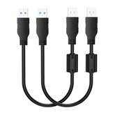 2 Pack Usb 3.0 Extension Cable Type A Male To Male Cord 30Cm/1Ft, Bi-Directional Short Usb 3.0 Male Extension Cords Usb Adapter Connector Coupler Extension Cord