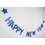 Happy New Year 2025 Banner - Merry Christmas Banner New Year'S Eve Party Props Bunting - Home Holiday Decorations Sign(Blue)
