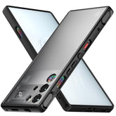 Slim Fit Case For Zte Nubia Red Magic 10 Pro/10 Pro+/10S Pro/10S Pro+, Translucent Matte Hard Pc Back & Soft Tpu Bumper Protective Shockproof Case For Red Magic 10 Pro 2024 (Black)