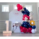 Baseball Balloon Arch Garland Kit - Red Sand White And Blue Balloon Arch Garland Kit Matte Latex Balloons Different Sizes 12 10 5In Ballons For Sport Party Birthday Graduation Baby Shower Decor