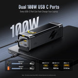 170W Laptop Power Bank 25200mAh Portable Fast Charger (90.72wh), Airline-Compliant, 100W PD 3.0 Large Battery Pack The Black Warrior for MacBook,