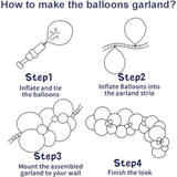 White & Gold Balloon Arch Kit: 124-Piece Confetti Party Garland