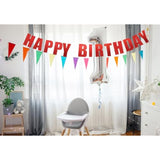 Red Happy Birthday Banner for Kids, Women & Men Party Decorations