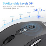 B15Pro Wireless Bluetooth Mouse, Bluetooth 5.0/4.0 & 2.4G Tri-Mode, Type-C Rechargeable With Led Screen Display, Ergonomic Silent Click For Laptop/Pc/Tablet, Multi-Device & Office Use