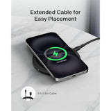 Belkin Wireless Charging Pad 15W - Qi Charger, Charging Station for Apple iPhone 16, iPhone 15/14/13 Series, AirPods, Samsung Galaxy S25, Galaxy S24, Pixel - 5ft Cable Included - Black