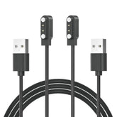 2-Pack Magnetic Cables Compatible With Eigiis Ke2 Ke3 Ke5 Ew5 Smart Watch Charger Usb Charging Cable (Black&Black)