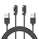 2-Pack Magnetic Cables Compatible With Eigiis Ke2 Ke3 Ke5 Ew5 Smart Watch Charger Usb Charging Cable (Black&Black)