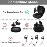 Replacement Earbuds Silicone Ear Buds Tips Compatible With Beats By Dr Dre Powerbeats Pro Wireless Earphones, Earbuds Replacement Tips For Beats Felx (White 8Pcs)