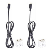 2Pack 1M/3.3Ft Usb C Power Pigtail 2 Wire 22Awg 12V Type C Usb Male Plug To 2