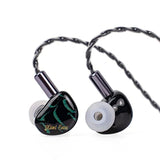 Kiwi Ears Cadenza 10Mm Beryllium Dynamic Driver Iem 3D Printed With Detachable Interchangeable Plug 0.78 2Pin 3.5Mm Iem Cable For Musician Audiophile (Green)