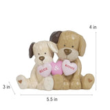 Valentine'S Day Decor - Resin Dog Couple Statues Anniversary Wedding Gifts Heart Gifts For Her Hugs Figurines Decor For Sweet Home Table