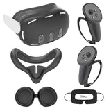 Deluxe 5 In 1 Silicone Accessories For Meta Quest 3, Vr Protective Case Set, Controller Grip Cover, Vr Shell Cover, Face Cover, Gifts For Christmas & Halloween (Phantom)
