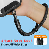 1 Pack Phone Wrist Strap Lanyard, Adjustable Nylon Phone Lanyard with Detachable Tether Tab, Compatible with Most Cell Phone Case, Purple