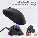 Charging Dock For Logitech Computer Mouse G502 Lightspeed G502 X Plus/G703/G903 Lightspeed/G Pro X Superlight 2 Dex/2/1 Wireless, Rgb Mice Charger Usb A C Powerplay Charging System (Black)