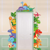 3 Pcs Watercolor Dinosaur Door Banners Dino Birthday & Safari Party Decor