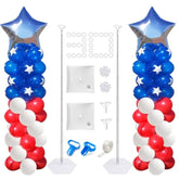Idaodan 2 Set Balloon Column Kit For Kids, Balloon Column Stand With Base, 6.5Ft Height Balloon Tower Stand For Wedding Baby Shower Birthday Party Event Decorations