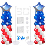Idaodan 2 Set Balloon Column Kit For Kids, Balloon Column Stand With Base, 6.5Ft Height Balloon Tower Stand For Wedding Baby Shower Birthday Party Event Decorations