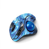 Mightyskins Glossy Glitter Skin For Logitech M570 Wireless Trackball Mouse - Blue Flames | Protective, Durable High-Gloss Glitter Finish | Easy To Apply, Remove, And Change Styles | Made In The Usa