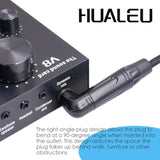Huaelu 2Pack 1Ft Right Angle 6.35Mm Trs Stereo Male To Female Audio Cable,6.35Mm 1/4" Inch Stereo Plug Male To 1/4 Female Stereo Headphone Guitar Extension Cable Cord For Amplifiers,Headphone