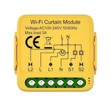 Wifi Smart Garage Door Controller Module, Tuya Smart Life, Ac 100-240V, Single Channel With Mounting Kit, Ce Certified, Yellow (1Ch Curtain Wifi Ac)