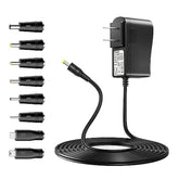 10W 5V 2A Ac/Dc Adapter Replacement 5Volt 2Amp Power Adapter Cord Charger Multi Tips For Tablet Webcam Router Toys Recorder Tv Box Usb Hub Bluetooth Speaker And More Dc 5V Devices