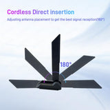 Wifi 7 6E Antenna For Desktop Pc Wireless Network Antennas Tri-Band 6Ghz 5Ghz 2.4Ghz With New Interface Extension Cable Wi-Fi 7 High Gain Magnetic Base Antenna For Msi Pro Mag Gaming Motherboard Black