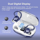 Ear Buds Wireless Earbuds Bluetooth Headphones With 128H Playtime Led Digital Display Charging Case, Over-Ear Hook With Mic, Stereo Sound, Ipx7 Waterproof Earphones For Workout/Running