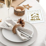 150 Pieces Christmas Nativity Napkins Religious Paper Cocktail Christmas Napkins Nativity Of Jesus Xmas Party Decorations Happy Birthday Party Supplies, 5 X 5 Inch