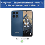 For Summit Case, Boost Summit 5G Phone Case With Screen Protector, Dual Layer Shockproof Protective, Silicone Bumper Non Slip Back, Heavy Duty Rugged Cell Phone Cover-Black