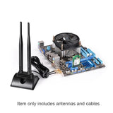 2.4Ghz 5Ghz Dual Band Rp-Sma Male Wifi Antenna + Rp-Sma Female Cable 9.8 Inch 2-Pack For M.2 Ngff Network Card Pc Desktop Computer