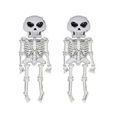 2Pcs 62.2" Jumbo Skeleton Skull Foil Balloons - Spooky Halloween Party Decorations